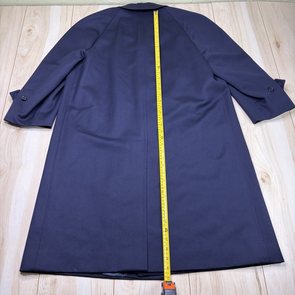 Oxxford Clothes Astor Outercoat Trebbiano Twill Wool Men's 38S Navy Blue - Picture 11 of 12